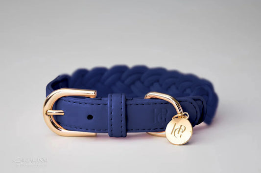 Dog Collar ‘Indigo’ Plaited