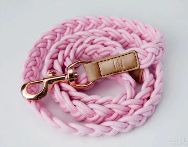 Dog Leash Coco/Rose Gold Plaited