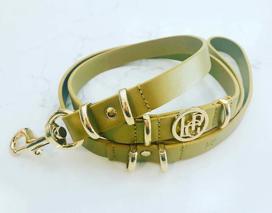 Leather Dog Leash ‘Champagne’